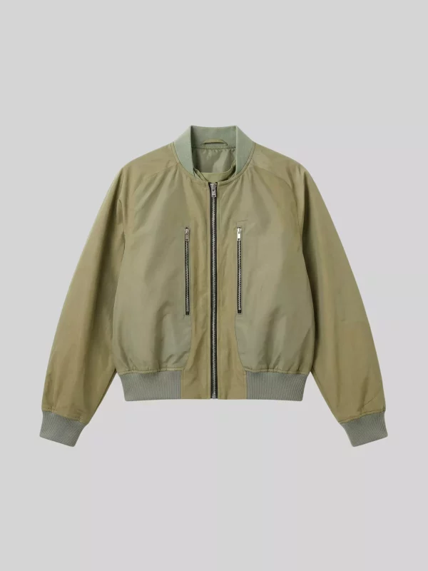 Zip Front Bomber Jacket