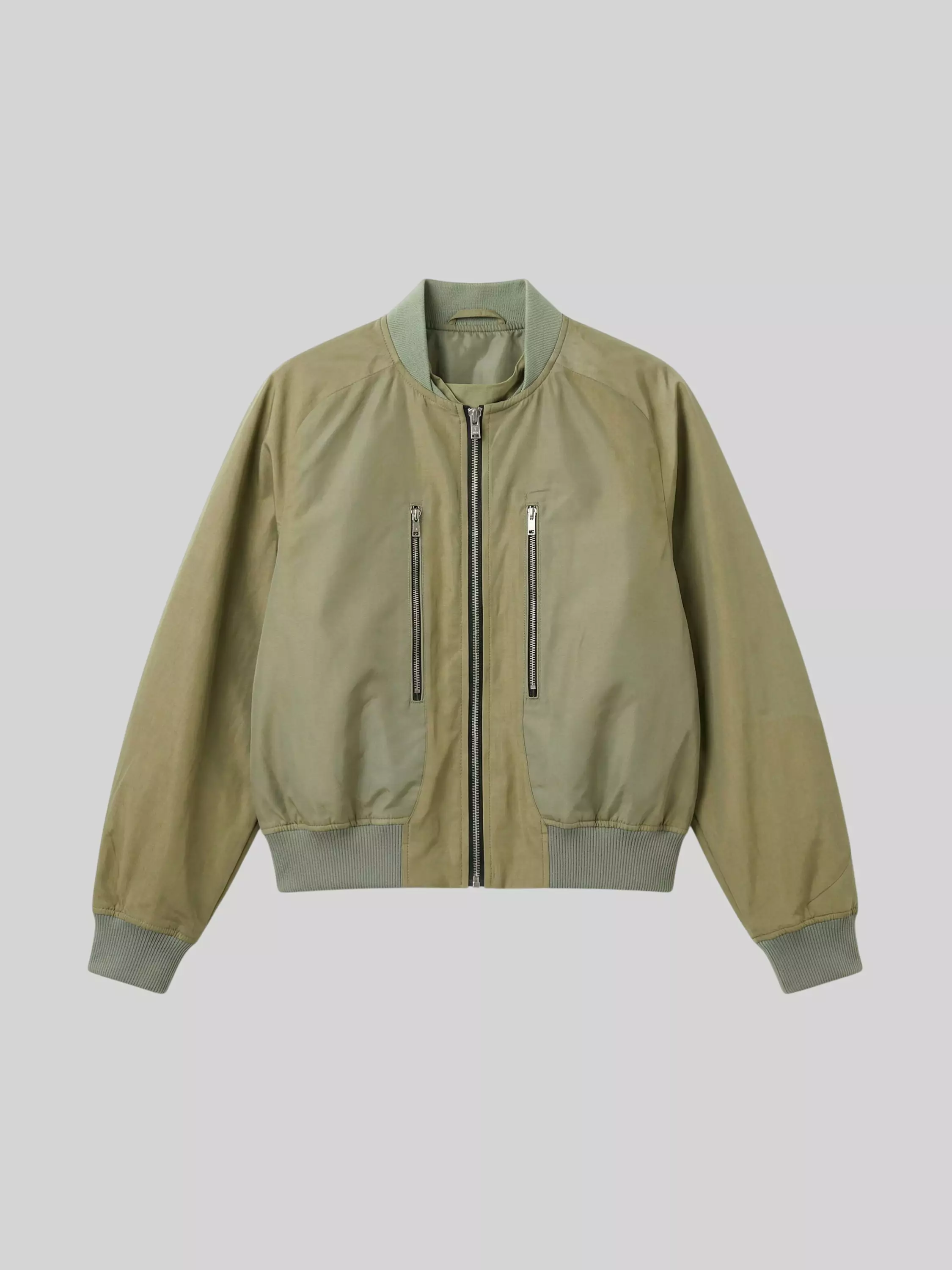 Zip Front Bomber Jacket - Image 2