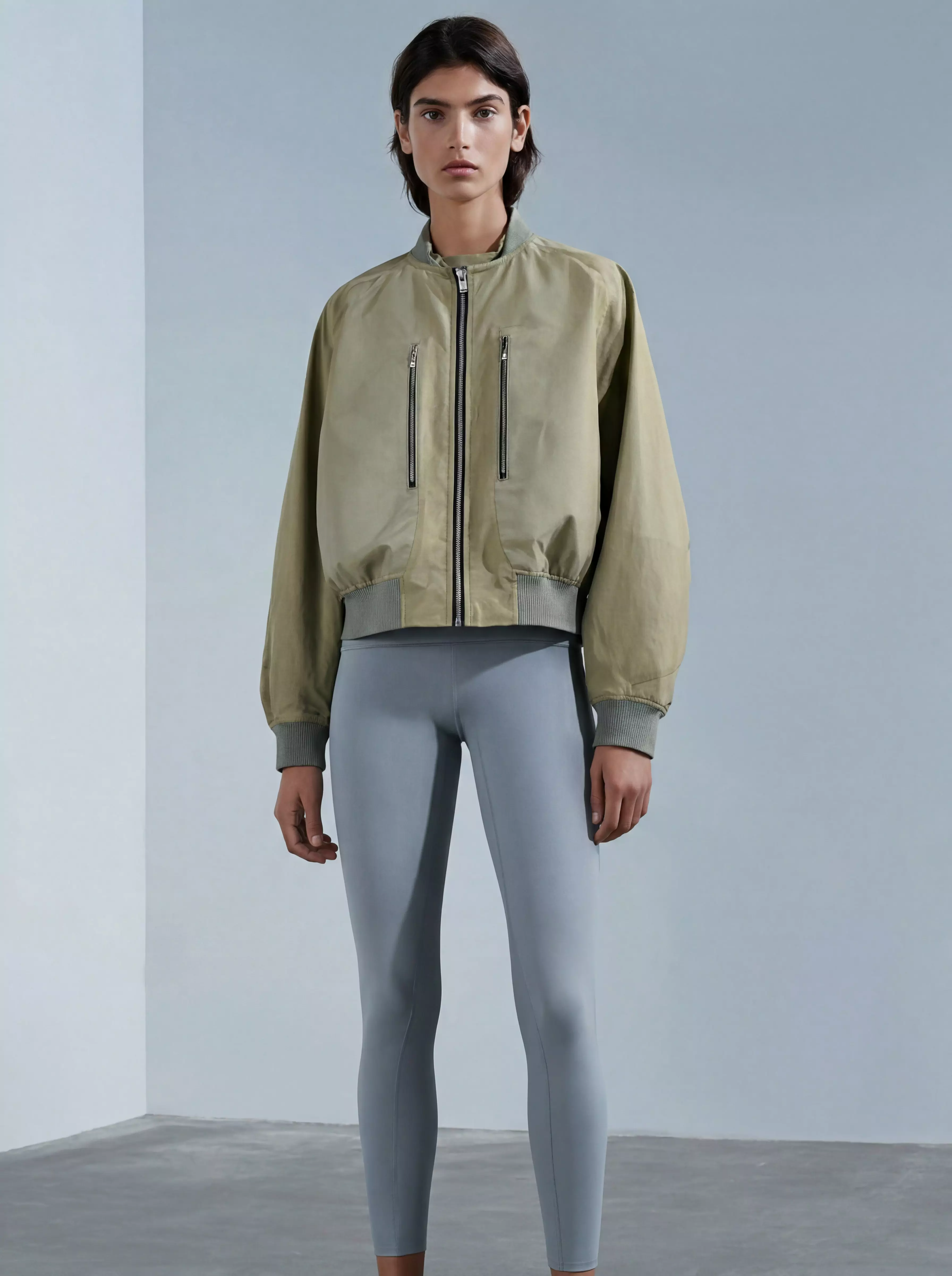 Zip Front Bomber Jacket - Image 1