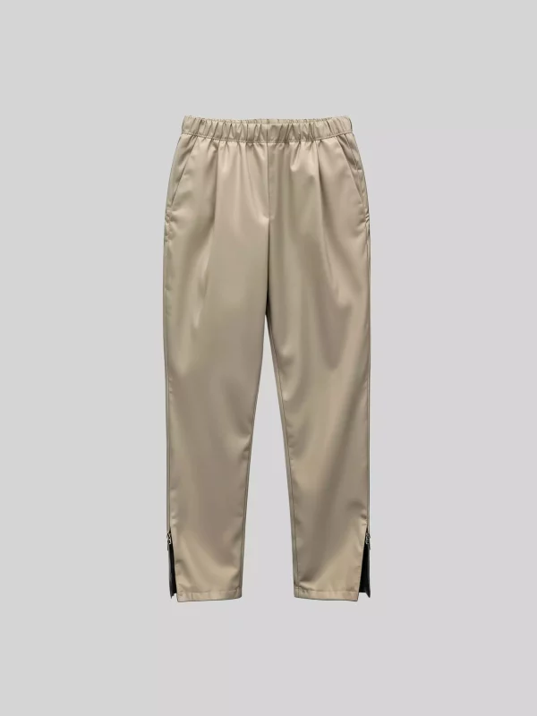 Elastic Waist Tapered Pants